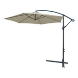 Ombrelone Lateral Suspenso 3 5m Guarda Sol Fator Uv Branco