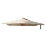 Ombrelone Premium Madeira De Parede Quadrado 3 X 3 M