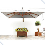 Ombrelone Quadrado Madeira 4 00 X 4 00 De Parede