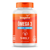 Ômega 3 Tg C Selo Meg 3 180 Cps Biogens Sabor Neutro