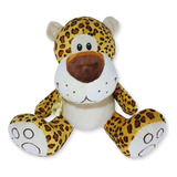 Onça De Pelúcia Safari Baby Macio Para Decoração Infantil