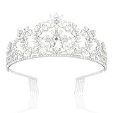 Ondder Tiara De Prata Coroa De Cristal Tiaras E Coroas Para Mulheres Princesa Fada Noiva Coroa Rainha Quinze Anos Coroas De Noiva Tiaras Para Halloween Formatura Concurso Casamento