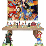 One Piece Kit Display 8 De Mesa 2 De Chão Painel Festa