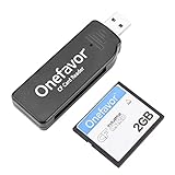 Onefavor Leitor De Cartões CompactFlash Leitor E Gravador USB De Cartão De Memória Compacto Flash CF Com Cartão CF De 2 GB 