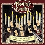 ONEIHOMM 12 Peças De Velas Flutuantes De LED De Natal Com Controle Remoto 10 Cartas De Aceitação Flutuantes De Harry Potter Com Adesivos De Lacre De Cera Pontos De Cola E Rolo De Corda Branca Para Festa De Fãs De Mágica