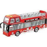 Ônibus De Turismo Dois Andares Com Luz-Som E Fricção - Escala 1-16