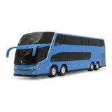 Ônibus Em Miniatura G7 Double Deck Dd Pintura Azul Scania