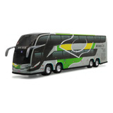 Ônibus Miniatura Brasil Sul Dd G8 Verde Cor Prateado