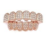 OOCC Grelhadores Banhados A Ouro 18k Com Diamantes Hip Hop Dentes Grillz Conjunto Superior E Inferior Para Seus Dentes Latão
