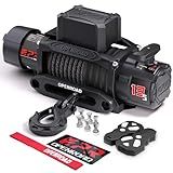 OPENROAD Guincho De 6 123 Kg Com Corda Sintética E 2 Controles Remotos Sem Fio Guincho Elétrico à Prova D água Panther Series 3S 12V IP68 Adequado Para Jeep SUV E Caminhão