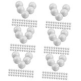 Operitacx Suprimentos 600 Peças Espuma Artesanal De Poliestireno Branco Kit De Artesanato De Enfeite De Espuma Decoração De Casamento Bolinha Bolas De Isopor Bolas Brancas Volta Gadgets Lob