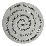 Oração Ave Maria Mandala 30cm Mdf 3mm Branco