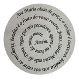 Oração Ave Maria Mandala 30cm   Mdf 3mm   Branco