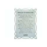 Oração Da Manicure Placa Mdf