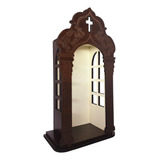 Oratório De Madeira Mdf Capela Para Imagens Até 24cm