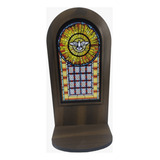 Oratório Mdf Vitral Espírito Santo 46 cm Parede Ou Mesa