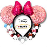 Orelha Minnie Mickey Arquinho Arco Tiara Fantasia Disney