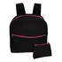 Organizador - Bolsa Esmalte Mochila Esmaltes Manicure 120 Pç Acambamento Dos Ferragens Níquel Cor Preto - Detalhes Rosa Cor Da Correia De Ombro Preto Desenho Do Tecido Liso