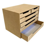 Organizador 6 Gavetas Folha Sulfite A4 Suporte Monitor