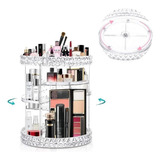 Organizador Acrilico Maquiagem Display Giratório 360 Redondo