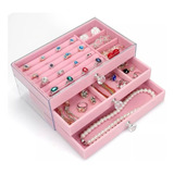 Organizador Bijuteria Jóias Anel Brincos Pulseiras 3 Gavetas