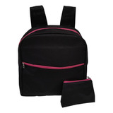 Organizador Bolsa Esmalte Mochila Esmaltes Manicure 120 Pç Acambamento Dos Ferragens Níquel Cor Preto Detalhes Rosa Cor Da Correia De Ombro Preto Desenho Do Tecido Liso