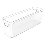 Organizador Clear Armário Dispensa Geladeira Acrílico Ou Cor Natural 37x10x13cm