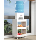 Organizador Cozinha Vertical N empilhavel Preto Com Rodinhas Cor Branco