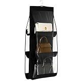 Organizador De Bolsas Feminina Cabide 6 Divisórias Guarda Roupa Closet