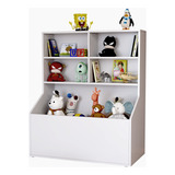 Organizador De Brinquedos 5 Nichos Branco Em Mdf Funcional
