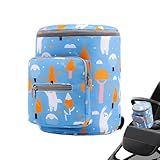Organizador De Carrinho De Bebê Organizador De Fraldas De Carrinho Porta Fraldas De Bebê Para Exterior Bolsa Organizadora Para Carrinho De Bebê Com Ganchos Seguros Antiderrapantes E Bolsos Intern