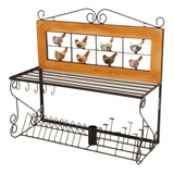 Organizador De Cozinha Tipo Prateleira De Parede Rustico