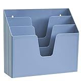 Organizador De Escritório Para Pastas Com 3 Divisões Horizontal- Acrimet- -Cor Azul Sólido-