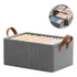 Organizador De Guarda Roupa Cesto Cor Cinza Hwj Snd-21