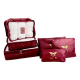Organizador De Mala Bolsa Viagem Kit 6 Pecas Completa 78001