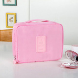 Organizador De Mala Com Divisórias Viagem Necessaire Bolsa Cor Rosa claro