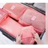 Organizador De Malas Para Viagem - Kit 6 Peças- Travel Cor Rosa-claro Desenho Do Tecido Liso