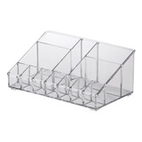 Organizador De Maquiagem 22cm Batom Pincel Caixa Em Acrílico