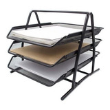 Organizador De Mesa C 3 Bandejas Boletos Documentos Papeis