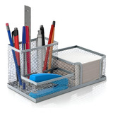Organizador De Mesa Escritório Porta Canetas De Metal Telado