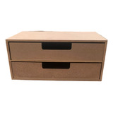 Organizador De Mesa Home Office Mdf Alta Qualidade 2 Gavetas