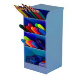Organizador De Mesa Porta Caneta Lápis 4 Divisões Vertical