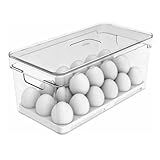 Organizador De Ovos Para Geladeira Acrílico Super Transparente Com Bandeja