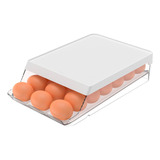 Organizador De Ovos Roll Porta Ovos C Tampa Geladeira 21und