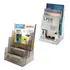 Organizador De Papeis Triplo Vertical Expositor Balcão Pared