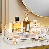 Organizador De Perfume De Maquiagem Bandeja De Banheiro Para Cômoda Bandeja Organizadora De Bancada Para Cosméticos Transparente