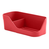 Organizador De Pia Porta Detergente Bucha Sabão Cozinha Cor Vermelho Design Minimalista