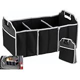 ORGANIZADOR DE PORTA MALAS CARRO SACOLA BOLSA ORGANIZADORA COMPRAS COM 3 DIVISORIAS E BOLSOS AUTOMOTIVO