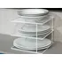 Organizador De Pratos Divisor 3 Níveis Rack Aramado Cozinha Cor Branco