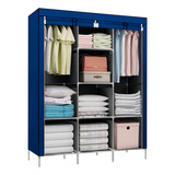 Organizador De Roupas Caixa Decoteam 28105 Loi Brasil Tamanho G Com 8 Divisores Color Azul
